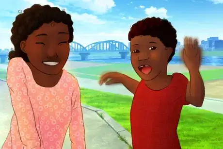Imagen titulada Sister Laughs While Autistic Brother Flaps Hands.png