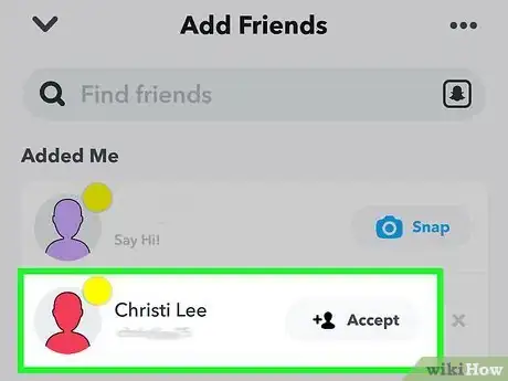 Imagen titulada Add Friends on Snapchat Step 16