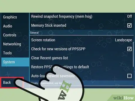 Imagen titulada Restore Default Settings on a PPSSPP Step 7