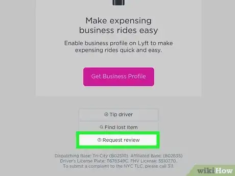 Imagen titulada Request a Ride Price Review on Lyft Step 11