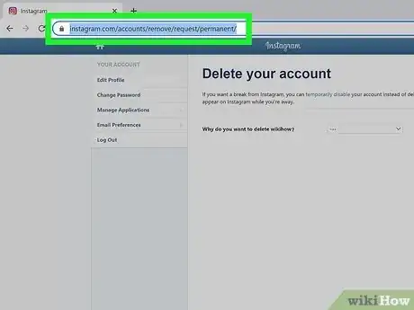 Imagen titulada Delete an Instagram Account Without the Password Step 4