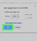 ordenar por fecha en Hojas de cálculo de Google usando una PC o Mac