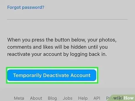 Imagen titulada Temporarily Disable an Instagram Account Step 10