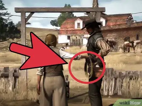 Imagen titulada Use the Lasso in Red Dead Redemption Step 1