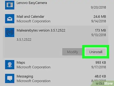 Imagen titulada Uninstall Malwarebytes' Anti Malware Step 6