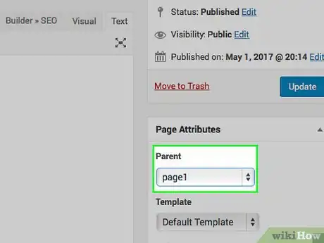 Imagen titulada Add a Subpage in Wordpress Step 9
