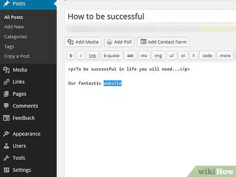 Imagen titulada Add a Link to WordPress Step 4