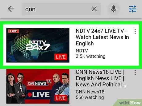 Imagen titulada Find Live Streams on YouTube Step 7