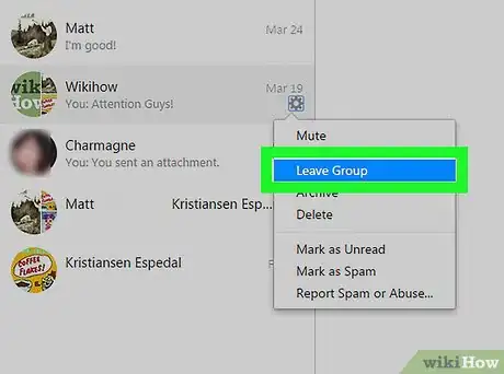 Imagen titulada Leave a Group Chat on Facebook Messenger on a PC or Mac Step 10