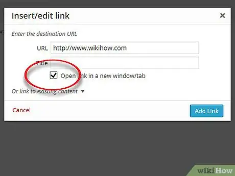 Imagen titulada Add a Link to WordPress Step 7