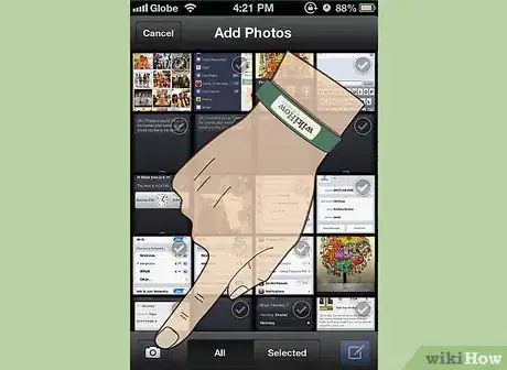 Imagen titulada Upload Photos to Facebook Using the Facebook for iPhone Application Step 2Bullet1