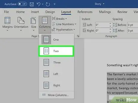 Imagen titulada Make Two Columns in Word Step 5
