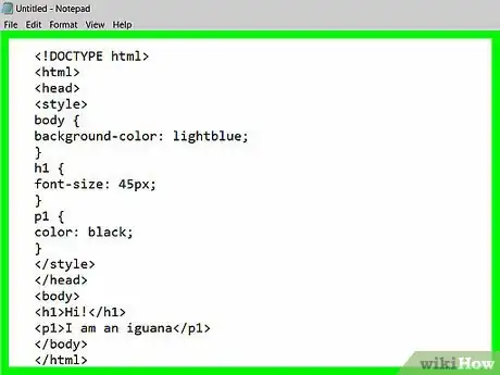 Imagen titulada Create a Simple CSS Stylesheet Using Notepad Step 18