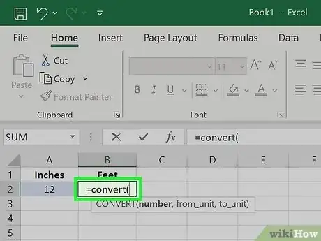 Imagen titulada Convert Measurements Easily in Microsoft Excel Step 4