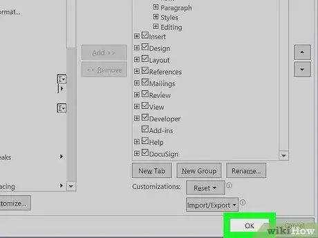 Imagen titulada Add the Developer Tab to the Ribbon in Word Step 7