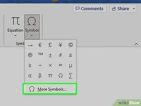Imagen titulada Insert Symbols in an MS Word Document Step 5
