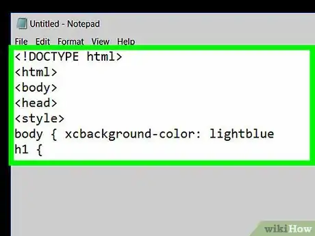 Imagen titulada Create a Simple CSS Stylesheet Using Notepad Step 14