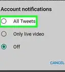 recibir notificaciones instantáneas de los tuits de un usuario de la aplicación Twitter para Android