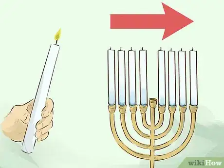 Imagen titulada Light a Chanukah Menorah Step 9