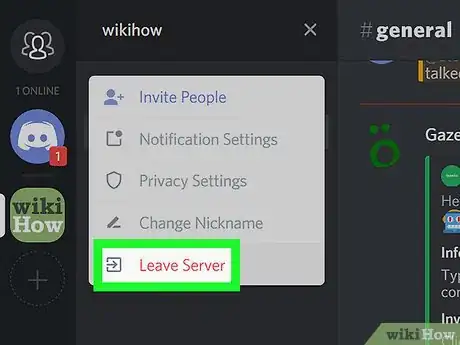 Imagen titulada Leave a Discord Server on a PC or Mac Step 4