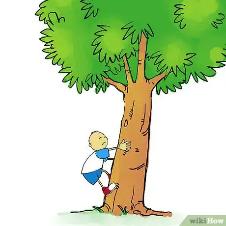 Imagen titulada 04 Jump up and plant both feet on the tree. Step 04