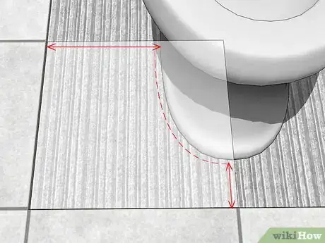 Imagen titulada Cut Tile Around a Toilet Step 3