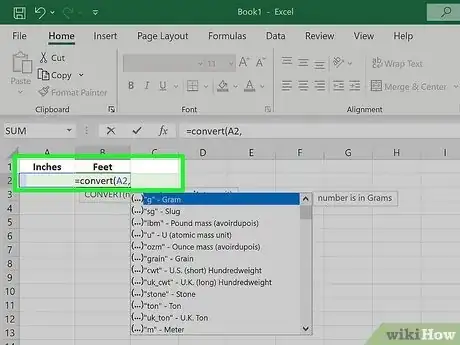 Imagen titulada Convert Measurements Easily in Microsoft Excel Step 6