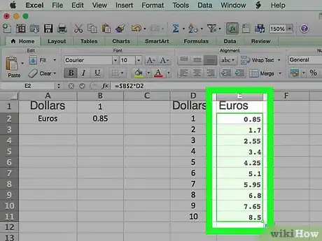 Imagen titulada Create a Currency Converter With Microsoft Excel Step 9
