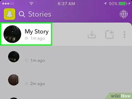 Imagen titulada Add Multiple Pictures to a Snapchat Story Step 13