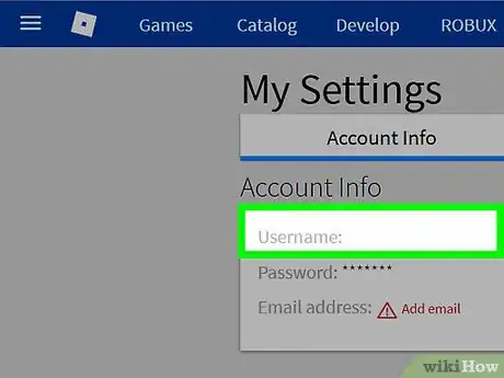 Imagen titulada Change Usernames on Roblox Step 5