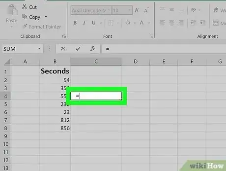 Imagen titulada Convert Seconds to Minutes in Excel Step 2