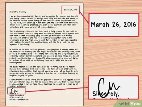 Imagen titulada Write a Letter of Recommendation for a Nanny Step 12