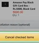 cancelar el envío de una tarjeta de regalo en Amazon