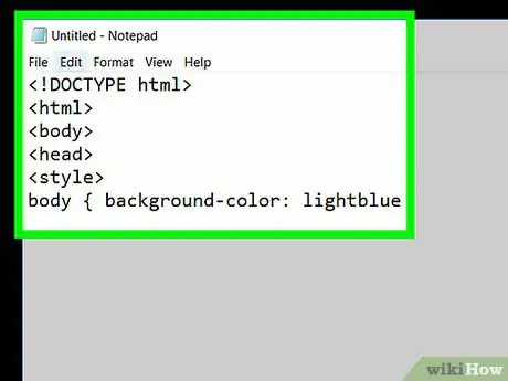 Imagen titulada Create a Simple CSS Stylesheet Using Notepad Step 13