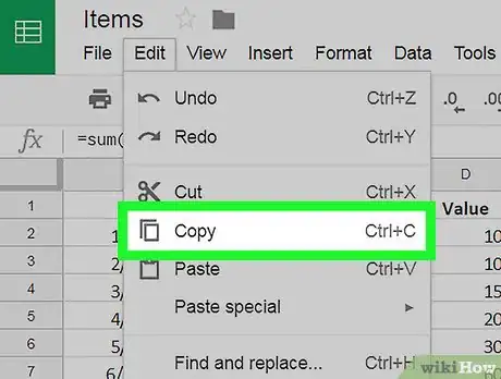 Imagen titulada Copy Formulas on Google Sheets on PC or Mac Step 5
