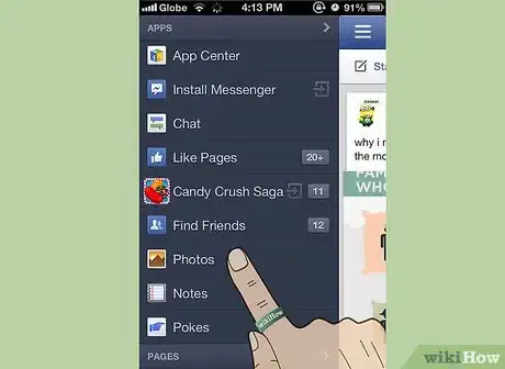 Imagen titulada Upload Photos to Facebook Using the Facebook for iPhone Application Step 1