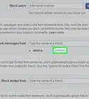 desbloquear a alguien en Facebook Messenger