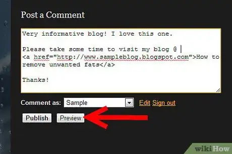 Imagen titulada Post a Comment on a Blog With an Embedded Link Step 6