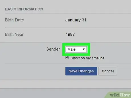 Imagen titulada Change Gender on Facebook Step 22