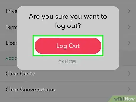 Imagen titulada Log Out of Snapchat Step 5
