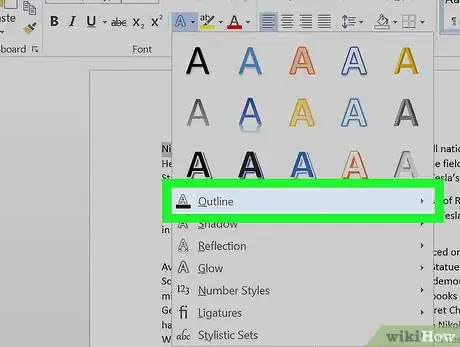 Imagen titulada Make Outline Text in Word Step 4