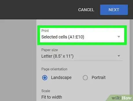Imagen titulada Set Print Area on Google Sheets on PC or Mac Step 5
