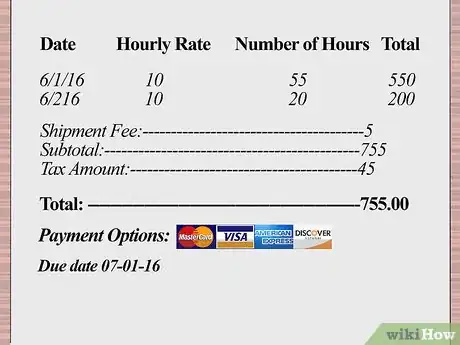 Imagen titulada Write an Invoice for Payment for Services Rendered Step 14
