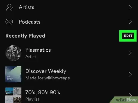 Imagen titulada Hide Recently Played Artists on Spotify on iPhone or iPad Step 3