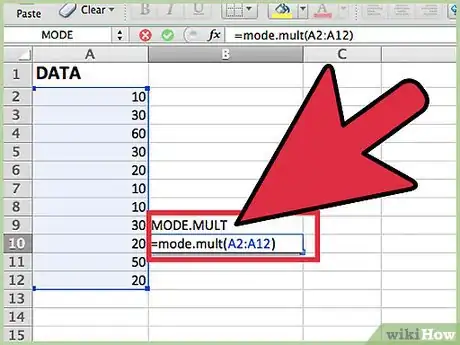 Imagen titulada Calculate Mode Using Excel Step 6