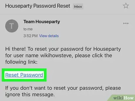 Imagen titulada Reset Password on Houseparty on iPhone or iPad Step 10