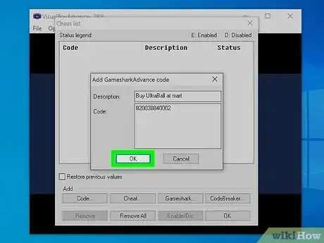 Imagen titulada Use Gameshark Codes on Visualboy Advance Step 25