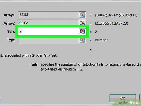 Imagen titulada Do a T Test in Excel on PC or Mac Step 9
