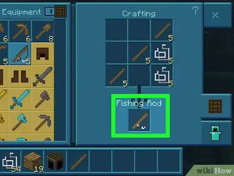 Imagen titulada Make a Fishing Rod in Minecraft Step 17