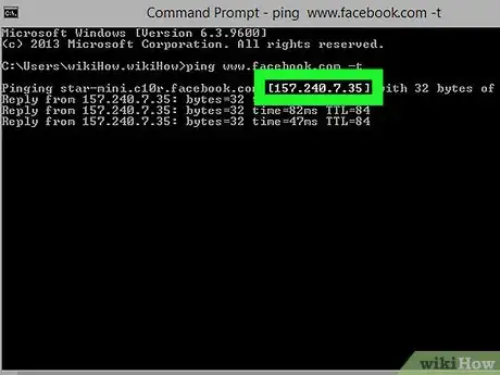 Imagen titulada Find IP Address of Facebook Step 4